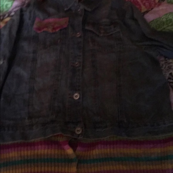 Denim distressed patch jacket - Picture 4 of 4